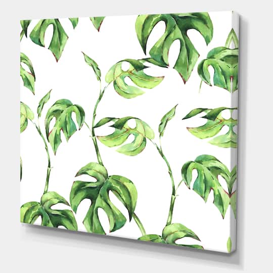 Designart - Vintage Floral Tropical Leaves II